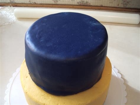 dark blue fondant icing.